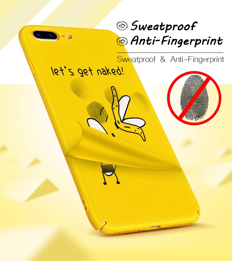 Hisomone Funny Cartoon Phone Case For iPhone 6 6S Plus Case Cute Patterned Back Cover For iPhone 8 7 Plus X Cases Yellow Capa