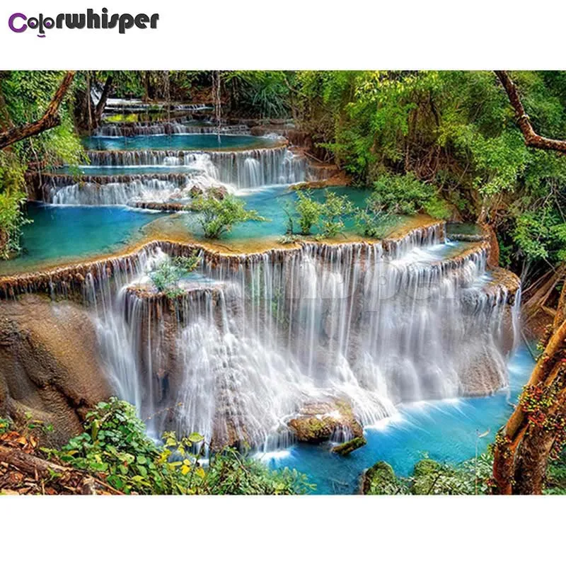 

Diamond Painting Full Square/Round Daimond Painting Landscape Waterfall Nature Mosaic Embroidery Bedroom Cross Stitch 279DF