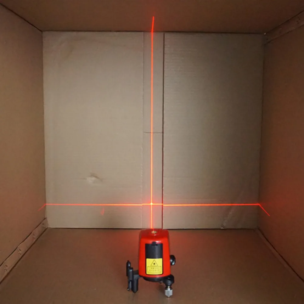 Лазерный уровень 2 линии 1 лазер 635nm Slash функция Вертикальная Горизонтальная ЕС самонивелирующийся крест Lazer уровень диагностические инструменты