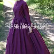 Натуральное сатиновое бальное платье в пол с круглым вырезом, полное выходное Хлопковое платье в стиле Civil War/платье для выступлений на сцене