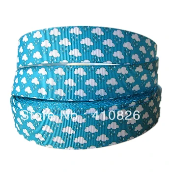 

Q&N ribbon 7/8inch 22mm rain Printed Grosgrain Ribbons Wrapping Hair Bow Garment Accessories DIY Handmade Materials 50yards