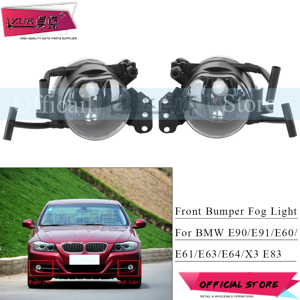 

ZUK Fog Lmap Foglamp Fog Light For BMW 3 SERIES E90 E91 Sport Package M For 5 SERIES For 630 645 650 E63 E64 For X3 E83 Foglight