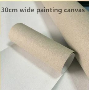 

30cm wide Heavy quality linen blend blank canvas roll for students stretch