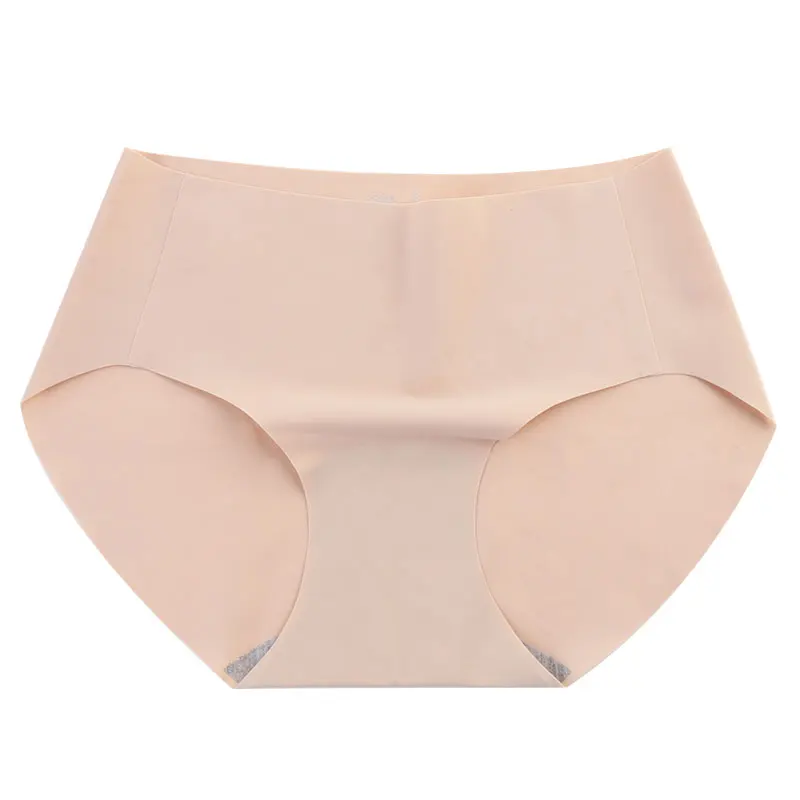 Beige Женское нижнее белье цельное бесшовное сексуальное, удобное, дышащее нижнее белье с треугольной талией трусики «Невидимые» Бюстгальтеры натуральные - Цвет: Beige