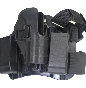 

Hunting Tactical HK USP Pistol Gun Drop Leg Thigh Holster Magazine Pouch Black Tan Green Holsters Shooting Airsoft Accessories