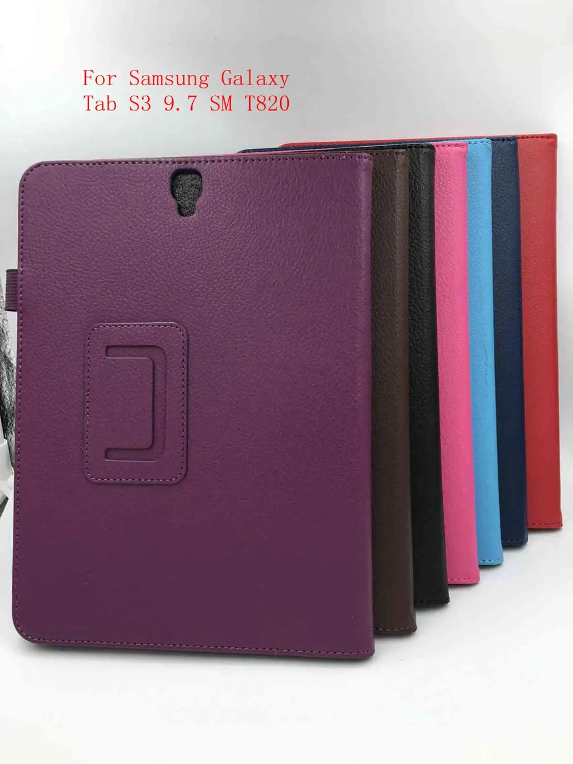 

Litchi PU Leather Cover For Samsung Galaxy Tab S3 9.7 SM T820 T825 Slim Fold Flip Smaet Stand Cases Shell Coque+Stylus Pen.