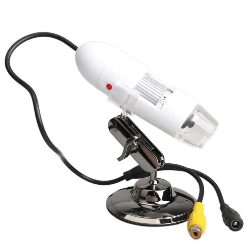 

25X-400X USB Microscope TV AV Digital Camera Microscope With 8LED 40000mLux Endoscope Magnifier US Plug Microscope