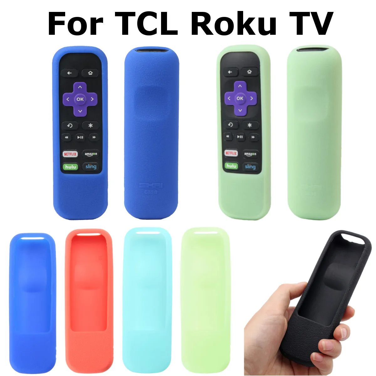 Мягкий защитный силиконовый пульт дистанционного управления для TCL Roku потоковая палка ТВ ИК Стандартный чехол для пульта дистанционного управления полу Тип упаковки