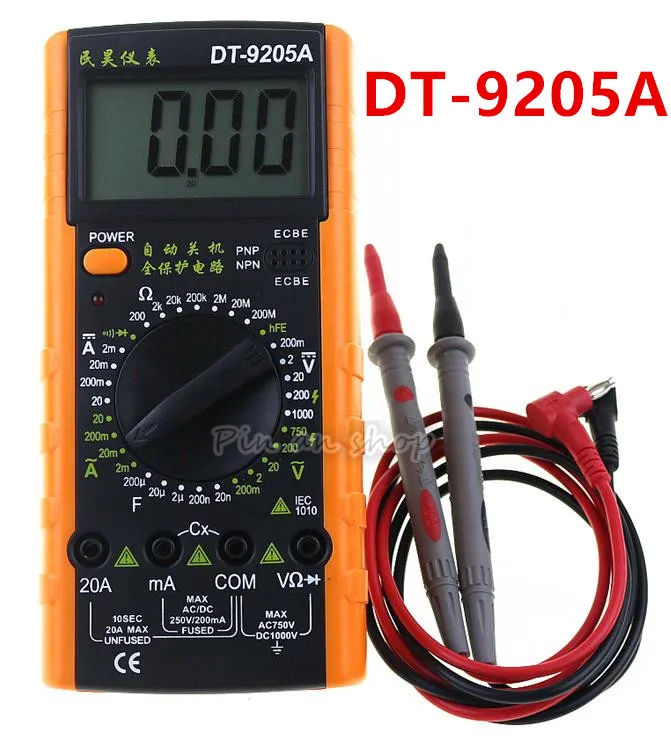 

1PCS DT-9205A Digital Multimeter LCD AC/DC Ammeter Resistance Capacitance Tester