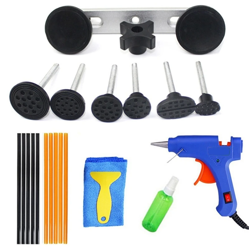 

Promotion! Pops a Dent Bridge Dent Puller Kit with Hot Melt Glue Tools Glue Sticks for Car Body Dent Repair Eu Plug
