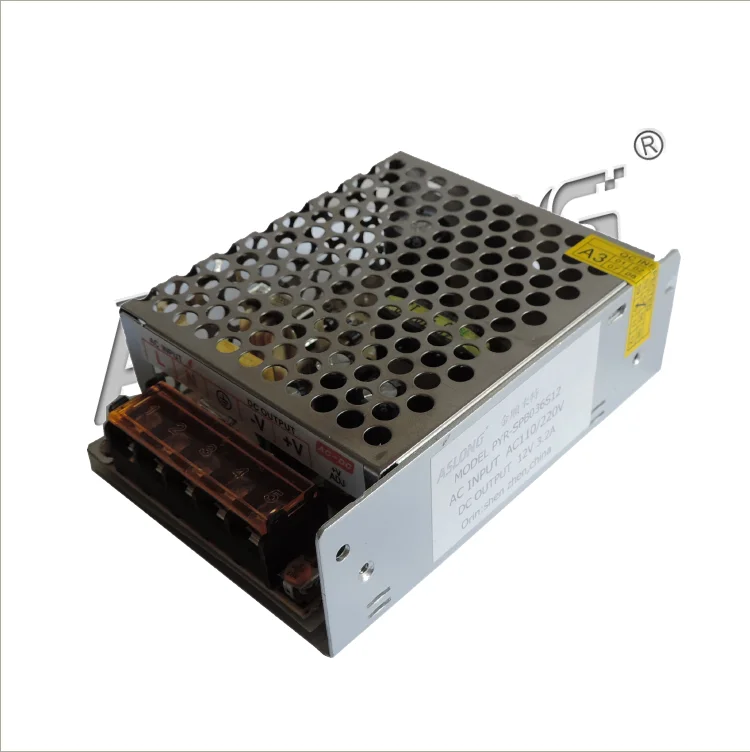 1108 AC к DC Электропитание двигателя 12 V 3.2A Длина на высоком каблуке 11 см, Ширина 7,85 см высотой 3,6 см
