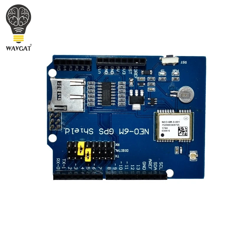 WAVGAT NEO-6M gps щит регистратора плата расширения Модуль Щит SPI UART w/SD слот для карты Arduino UNO R3 ONE