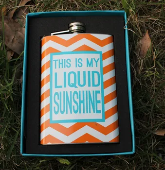

100pcs/lot 9oz High End colorful Printing Stainless Steel Fashion Pattern Hip Flask Portable Bottle Free Shipping