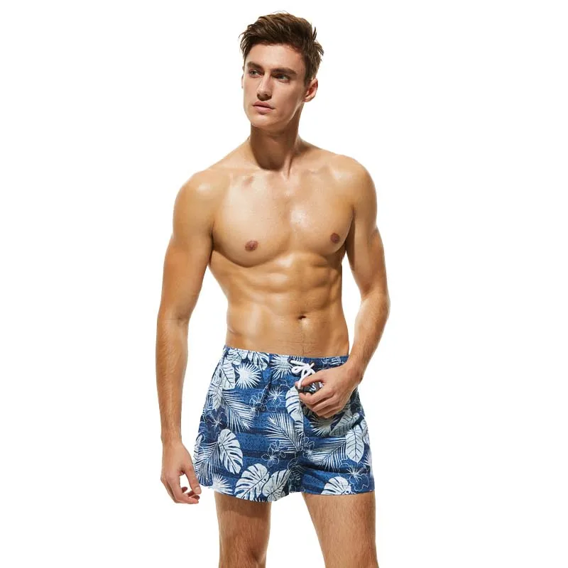 

Men's Polyester Board Shorts Summer Beach Shorts Quick Drying Swimwear Male Swim Shorts Bermuda Surf Mens Bathing Suits