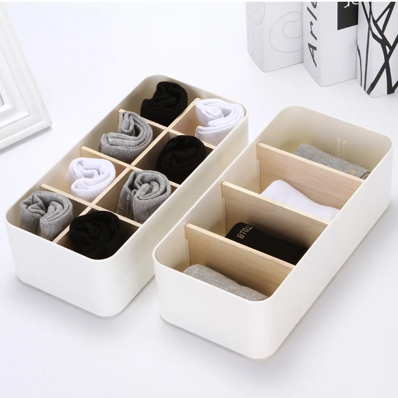 Separate socks storage box, camphor wood storage box, superimposed