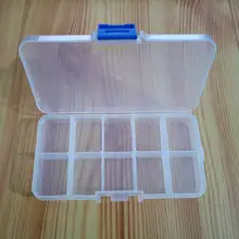 6 шт./партия Регулируемая 10 отсеков пластиковая прозрачная коробка для хранения ювелирных изделий приспособление для сережек Контейнер хранения банок