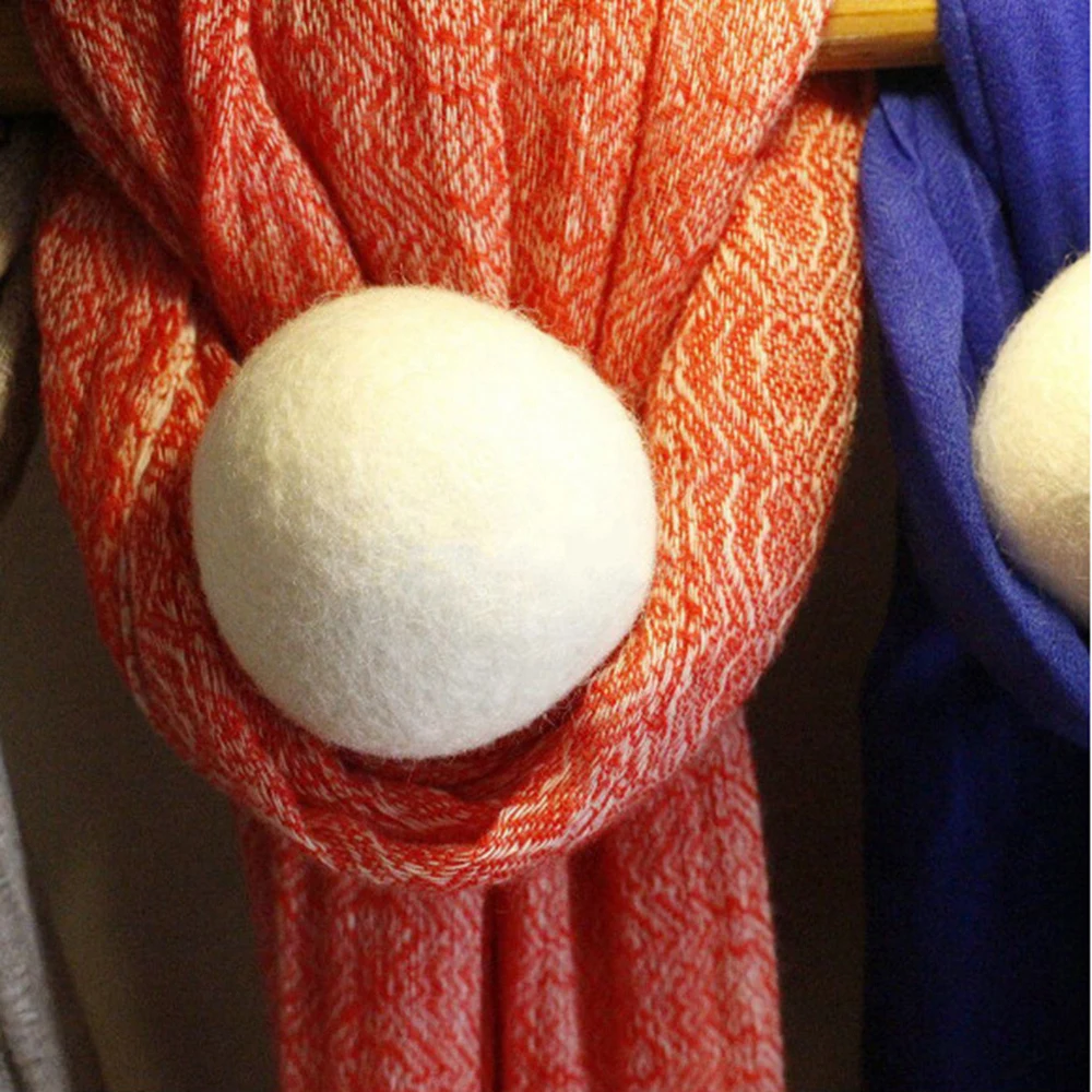 2 шт. овец 6 см шерсть барабан шары Экологичные многоразовые натуральный Ткань умягчитель белый hg4450x2
