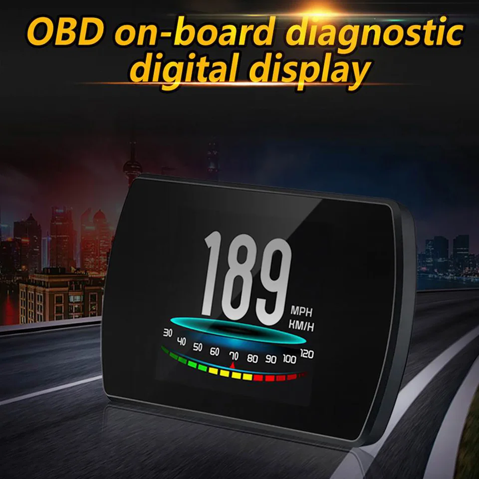 4,3 ''TFT lcd OBD2 дисплей на лобовом стекле бортовой компьютер Автомобильный спидометр HUD Предупреждение о превышении скорости лобового стекла диагностический инструмент