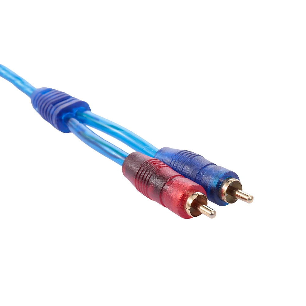 1 RCA на 2RCA мужской стерео аудио кабель позолоченный для