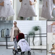 Зимняя теплая Сумка-кенгуру для детей, ветрозащитное детское одеяло для рюкзака, плащ-переноска, серый, Забавный зимний чехол