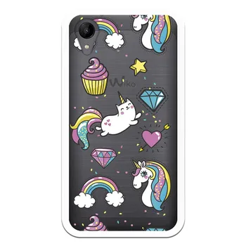

Unicorn Cupcake WP004 costume drawing stand case for Wiko Sunny 2