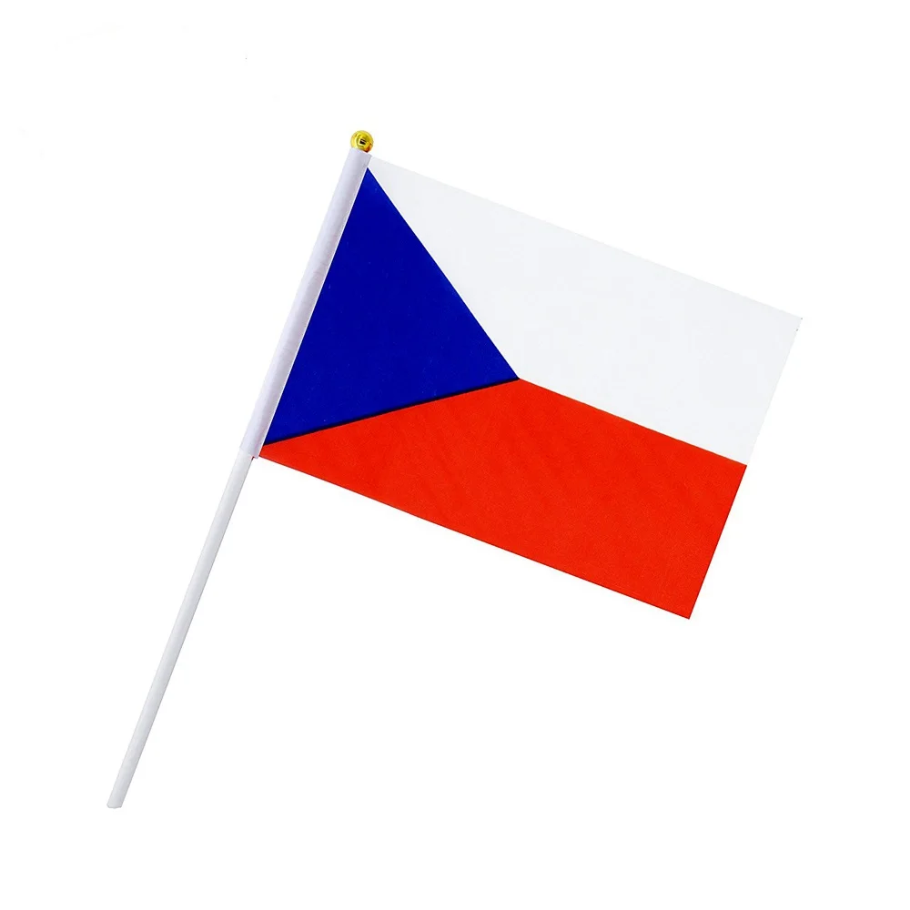 Czech Republic Waving Hand Table Flag 12 Pack Decoration National Country