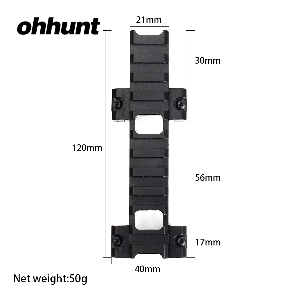 Ohhunt MP5 G3 модель 3 двунаправленный зажим Крепление низкий профиль 21 мм Пикатинни Вивер рельсовый адаптер охотничий прицел рельсовая база - Цвет: Style 2