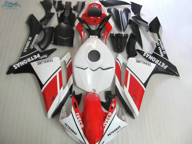Высококачественный Комплект обтекателя впрыска, пригодный для YAMAHA 2007 2008 YZFR1 YZF R1 07 08 белая красная черная обшивка для мотоцикла комплекты кузова YB25