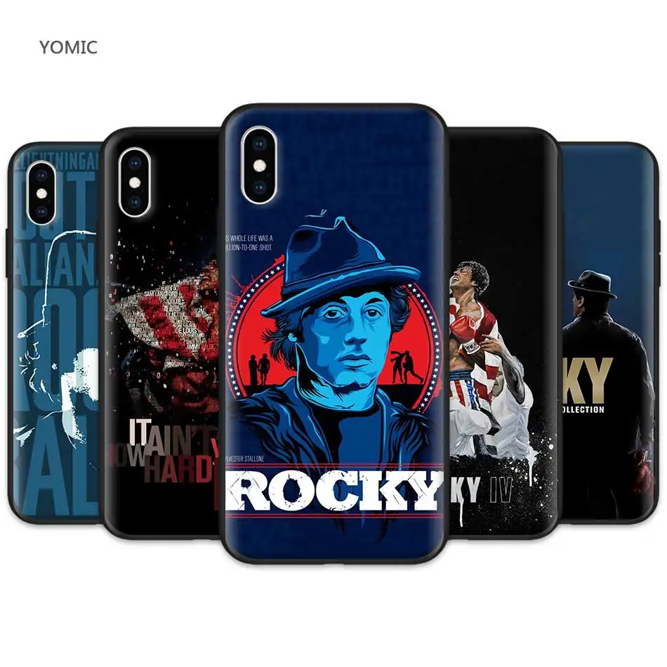 

Mobile Phone Cover for Apple iPhone XR 7 8 6 6S Plus X XS MAX 5 5S SE Silicone Soft TPU Phone Case Cover Rocky Balboa Coque
