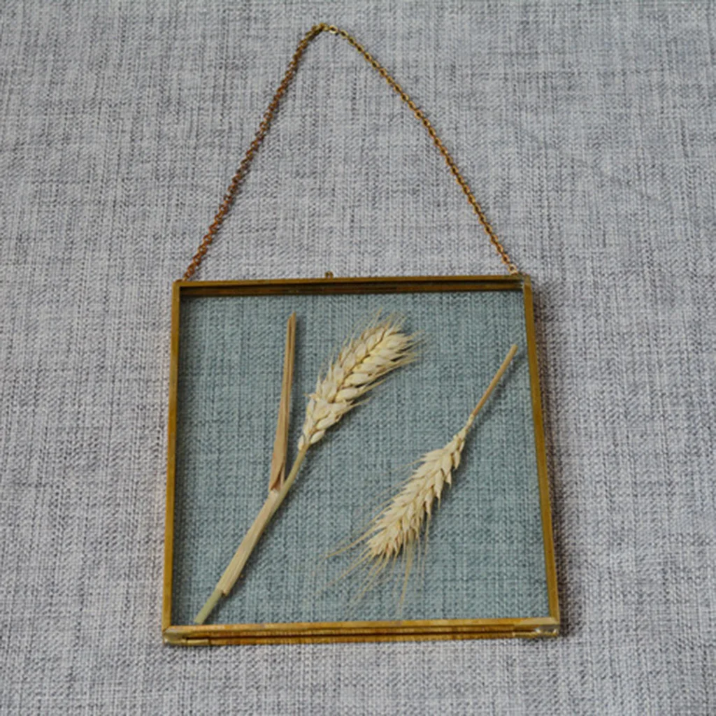 4 x 6 Inches Glass Photo Frame, Double Sided Clear Photo Frames for DIY Feathers or Pressed Leaves, Flowers Sample Gift