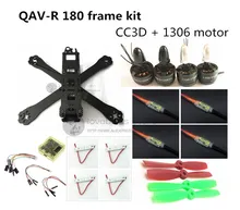 DIY FPV mini drone QAV-R 180 quadcopter pure carbon frame kit frame + 1306 3100KV motor + dragonfly 6A ESC 2-4S + CC3D / NAZE32