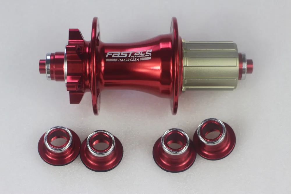 3 IN 1 FasTace DA62 MTB disc brake 32 Holes QR Rear Hub, free side caps adaptors for 135mm