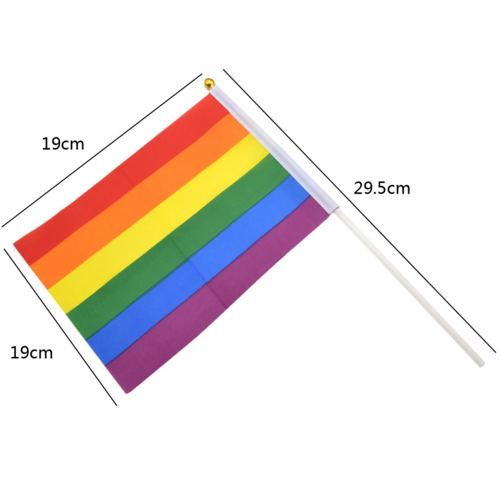 Colorful LGBT Rainbow Flag List Lightweight Polyester Peace Flags Lesbian Gay Parade Banners Home Decoration Accessories