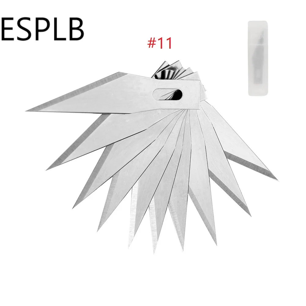 ESPLB металлический нож для скальпеля Лезвия#11 нескользящий резак гравировальные ремесленные ножи лезвия для мобильного телефона ноутбука PCB ремонт ручные инструменты