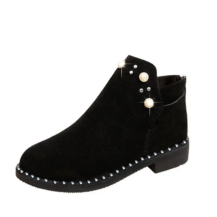

2018 Women Martin Boots Autumn Winter Warm Plush Fur Shoes Woman Motorcycle Ankle Boots Women Botas Mujer