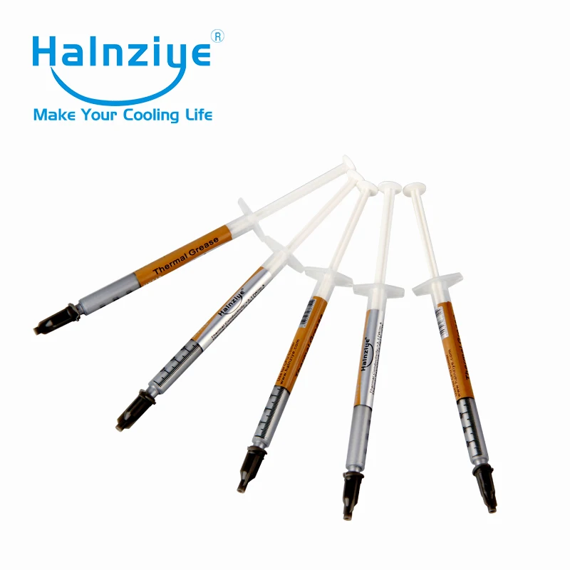 

HY710 slim syringe 1g Silver silicone thermal paste compound conductive grease with good cooling use in cpu/led heat sink