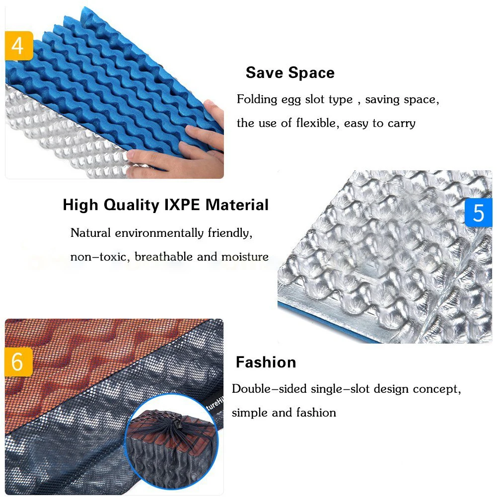 Оранжевый/синий складной Открытый пенопластовый кемпинговый палаточный матрас пляжный коврик для пикника Походный спальный коврик для альпинизма Сверхлегкий