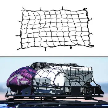

Large Elastic Car Cargo Tidy Net Storage Boot Net Fixing Points Saftey 120 X90cm Organizer Trailer Roof Rack Boot Bungee Cord