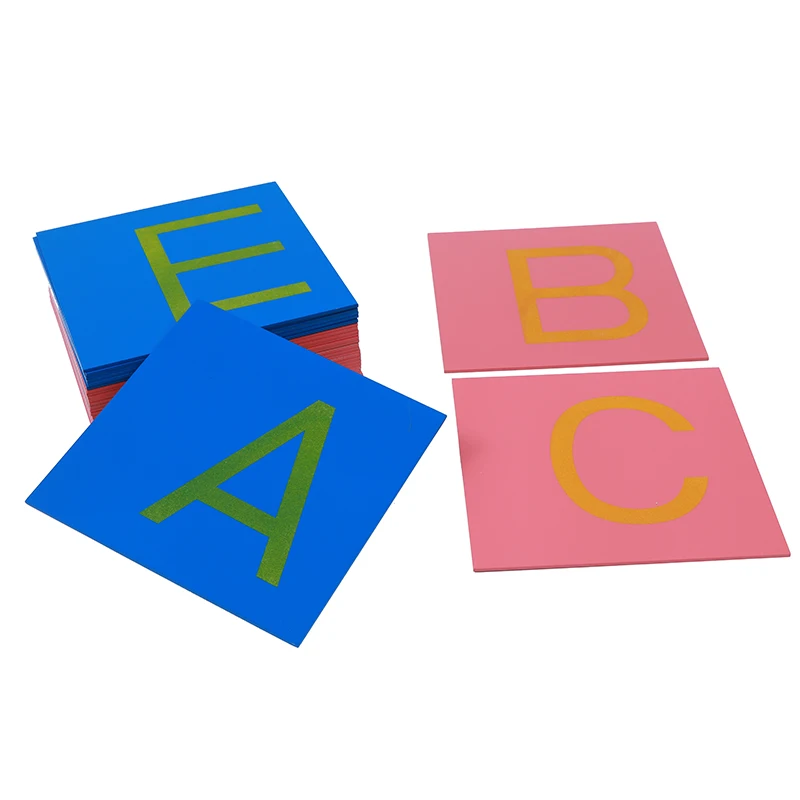  Baby Toy Montessori Sandpaper Letters Capital Case Print with Box Early Preschool Brinquedos Juguet