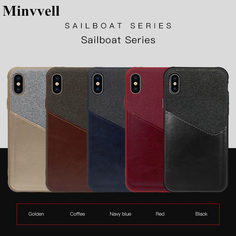 

PU Leather Hard PC Case For iPhone X For Samsung Galaxy S9 S8 Plus Note 9 8 Cloth Card Slot Cover For iPhone 7 8 Plus XS MAX XR