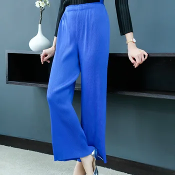 

New Spring Women's Fashion Pleated Wide-legged Big Size Casual Trend Pants