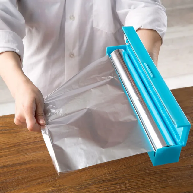 Plastic Wrap Dispenser Saran Wrap Cutter Poly Bags Cling film Food
