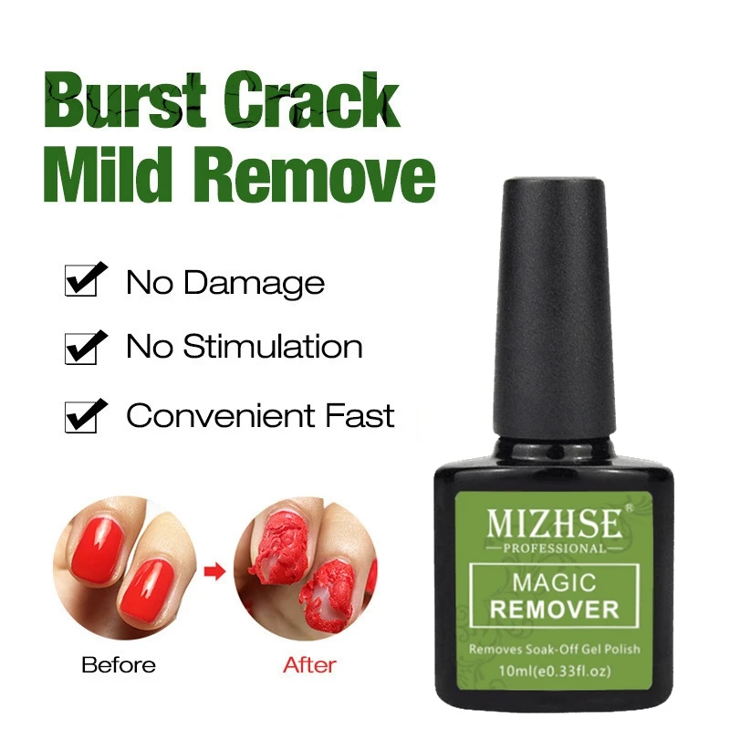 MIZHSE Burst Magic Remove УФ-гель для ногтей Magic Remover Soak off праймер для ногтей акриловый чистящий обезжириватель для лака для ногтей