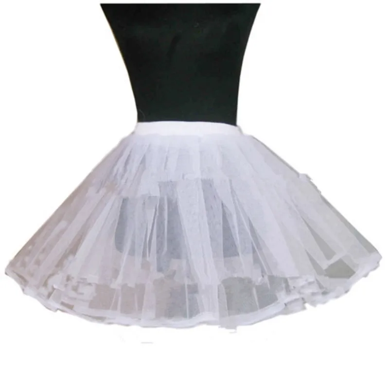 Белый/черный 2 слоя Короткая балетная юбка кринолин нижняя юбка слипы свадебные аксессуары