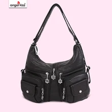 Angelkiss мыть сумочка из искусственной кожи Для женщин сумка Для женщин Сумки дизайнер Повседневное сумка большой Bolsas femininas