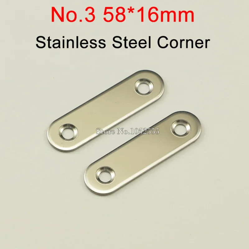 100pcs 58*16mm stainless steel Flat Brackets Strai...