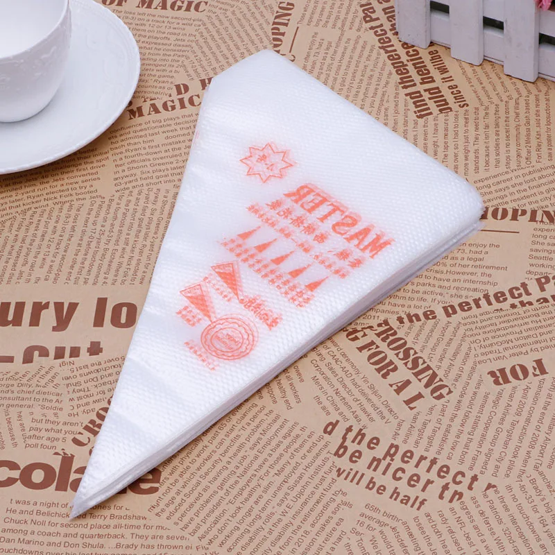 

New 100Pcs/Pack Small Size Disposable Piping Bag Icing Fondant Cake Cream Decorating Pastry Tip Tool-Y102