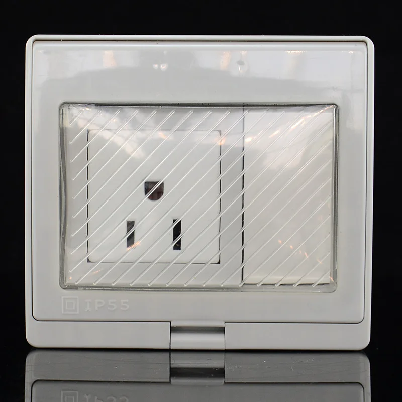 

USA standard waterproof IP55 power outlet with an USA standard 10A splash socket with a switch CR-AMS