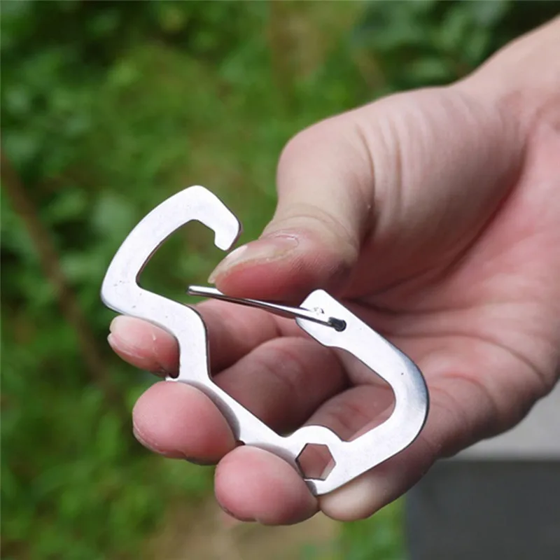 Quickdraw Carabiner Buckle Multi Tool Multipurpose Multifunction Gadget