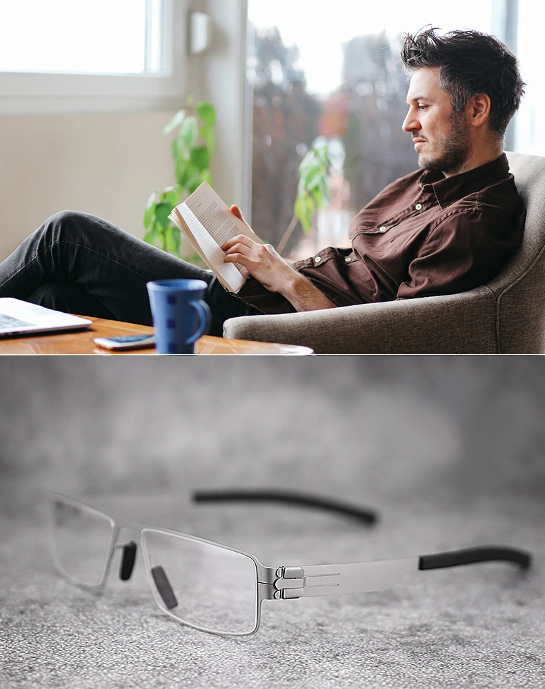 High Quality Titanium Alloy Optical Frame Men's IP Plating Ultra light free Welding glasses Prescription Optical Glasses frame